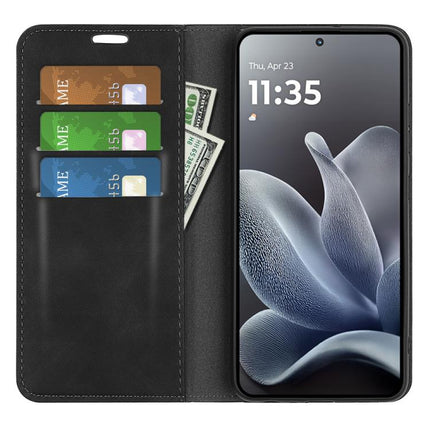 Retro-skin Magnetic Suction Leather Phone Case, For Motorola Moto G Max / G87 / G77 / G67, For Motorola Moto G37 / G47 5G, For Motorola Edge 70 Pro, For Motorola Edge 70 Fusion 5G