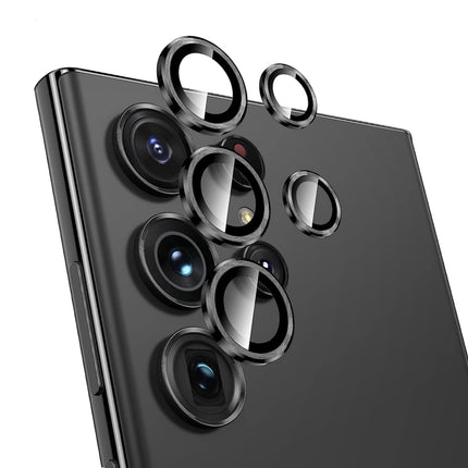 NORTHJO Camera Lens Protector Tempered Glass CD Vein Metal Ring Film, For Samsung Galaxy A24, For Samsung Galaxy A54 5G, For Samsung Galaxy S23 Ultra 5G, For Samsung Galaxy A14 / A34, For Samsung Galaxy S23 / S23+ 5G