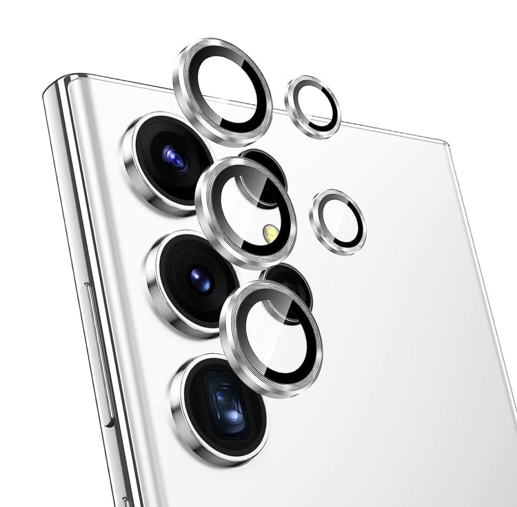 NORTHJO Camera Lens Protector Tempered Glass CD Vein Metal Ring Film, For Samsung Galaxy A24, For Samsung Galaxy A54 5G, For Samsung Galaxy S23 Ultra 5G, For Samsung Galaxy A14 / A34, For Samsung Galaxy S23 / S23+ 5G