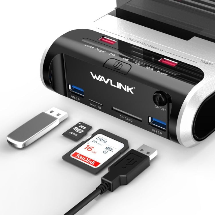 Wavlink ST336A SSD HDD Fast Offline Clone SATA  USB 3.0 External Hard Drive Case, ST336A