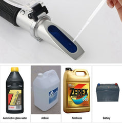 RZ115 Automotive Antifreeze Refractometer Freezing Point Urea Adblue Battery Fluid Glass Water Tester Meter ATC Tool