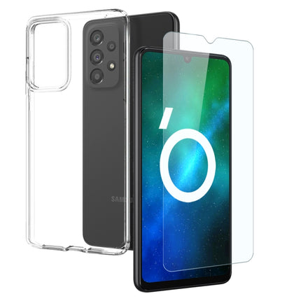 NORTHJO Transparent TPU Phone Case with Tempered Glass Film, For Galaxy A04s 4G, For Galaxy A53 5G, For Galaxy A73 5G, For Galaxy A33 5G, For Galaxy A13 4G, For Galaxy A13 5G