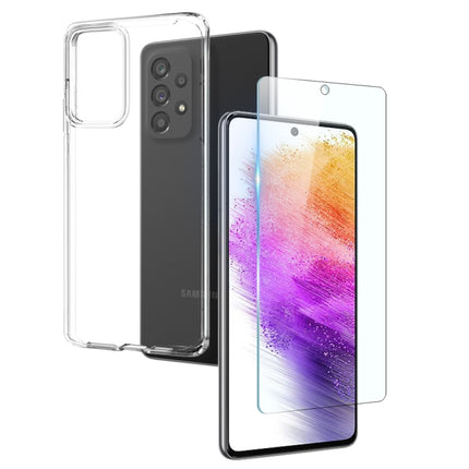 NORTHJO Transparent TPU Phone Case with Tempered Glass Film, For Galaxy A04s 4G, For Galaxy A53 5G, For Galaxy A73 5G, For Galaxy A33 5G, For Galaxy A13 4G, For Galaxy A13 5G