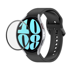 JUNSUNMAY Silicone Adjustable Strap + Full Coverage PMMA Screen Protector Kit, For Samsung Galaxy Watch6 40mm