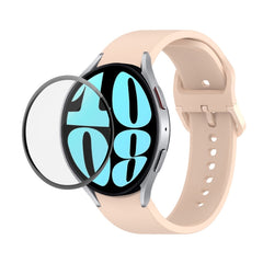 JUNSUNMAY Silicone Adjustable Strap + Full Coverage PMMA Screen Protector Kit, For Samsung Galaxy Watch6 40mm