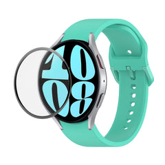 JUNSUNMAY Silicone Adjustable Strap + Full Coverage PMMA Screen Protector Kit, For Samsung Galaxy Watch6 40mm