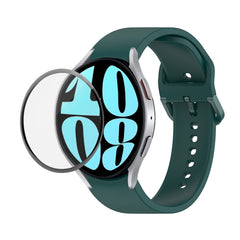 JUNSUNMAY Silicone Adjustable Strap + Full Coverage PMMA Screen Protector Kit, For Samsung Galaxy Watch6 40mm