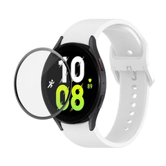 JUNSUNMAY Silicone Adjustable Strap + Full Coverage PMMA Screen Protector Kit, For Samsung Galaxy Watch5 44mm