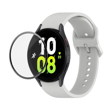 JUNSUNMAY Silicone Adjustable Strap + Full Coverage PMMA Screen Protector Kit, For Samsung Galaxy Watch5 44mm