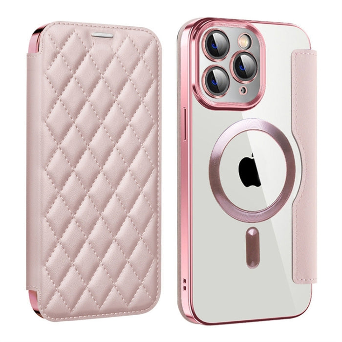 Shield Magsafe RFID Anti-theft Rhombus Leather Phone Case, For iPhone 11 Pro Max, For  iPhone 11, For iPhone 17e / 16e