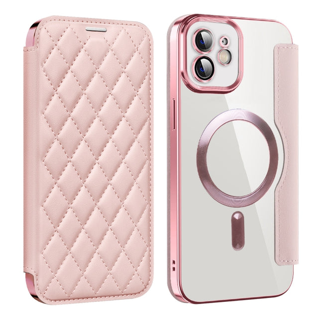 Shield Magsafe RFID Anti-theft Rhombus Leather Phone Case, For iPhone 12, For iPhone 12 Pro Max, For iPhone 12 Pro
