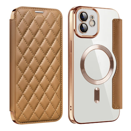 Shield Magsafe RFID Anti-theft Rhombus Leather Phone Case, For iPhone 12, For iPhone 12 Pro Max, For iPhone 12 Pro