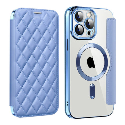 Shield Magsafe RFID Anti-theft Rhombus Leather Phone Case, For iPhone 14, For iPhone 14 Pro, For iPhone 14 Pro Max