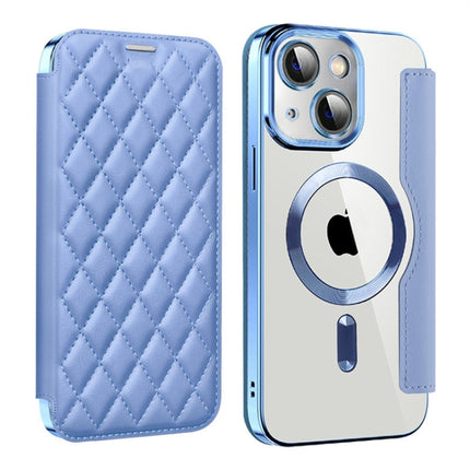 Shield Magsafe RFID Anti-theft Rhombus Leather Phone Case, For iPhone 15 Plus, For iPhone 15, For iPhone 14 Plus