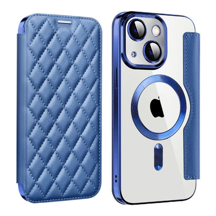 Shield Magsafe RFID Anti-theft Rhombus Leather Phone Case, For iPhone 15 Plus, For iPhone 15, For iPhone 14 Plus