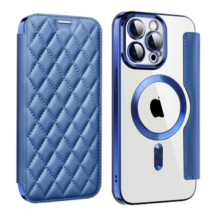 Shield Magsafe RFID Anti-theft Rhombus Leather Phone Case, For iPhone 16, For iPhone 15 Pro Max, For iPhone 15 Pro