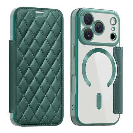 Shield Magsafe RFID Anti-theft Rhombus Leather Phone Case, For iPhone 17 Pro, For iPhone 17, For iPhone Air