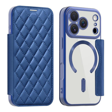 Shield Magsafe RFID Anti-theft Rhombus Leather Phone Case, For iPhone 17 Pro, For iPhone 17, For iPhone Air