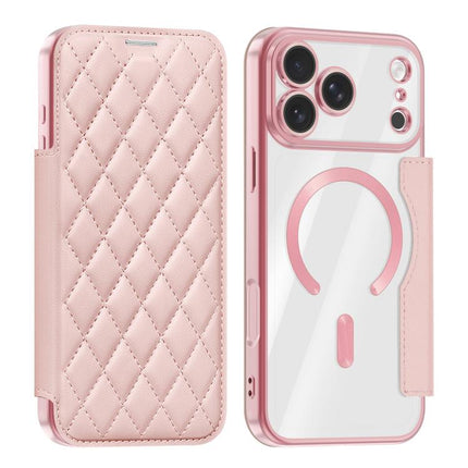 Shield Magsafe RFID Anti-theft Rhombus Leather Phone Case, For iPhone 18 Pro, For iPhone 18 Pro Max, For iPhone 17 Pro Max