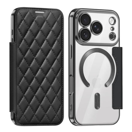 Shield Magsafe RFID Anti-theft Rhombus Leather Phone Case, For iPhone 18 Pro, For iPhone 18 Pro Max, For iPhone 17 Pro Max