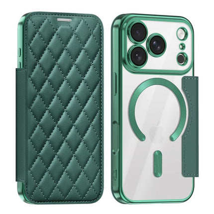 Shield Magsafe RFID Anti-theft Rhombus Leather Phone Case, For iPhone 18 Pro, For iPhone 18 Pro Max, For iPhone 17 Pro Max