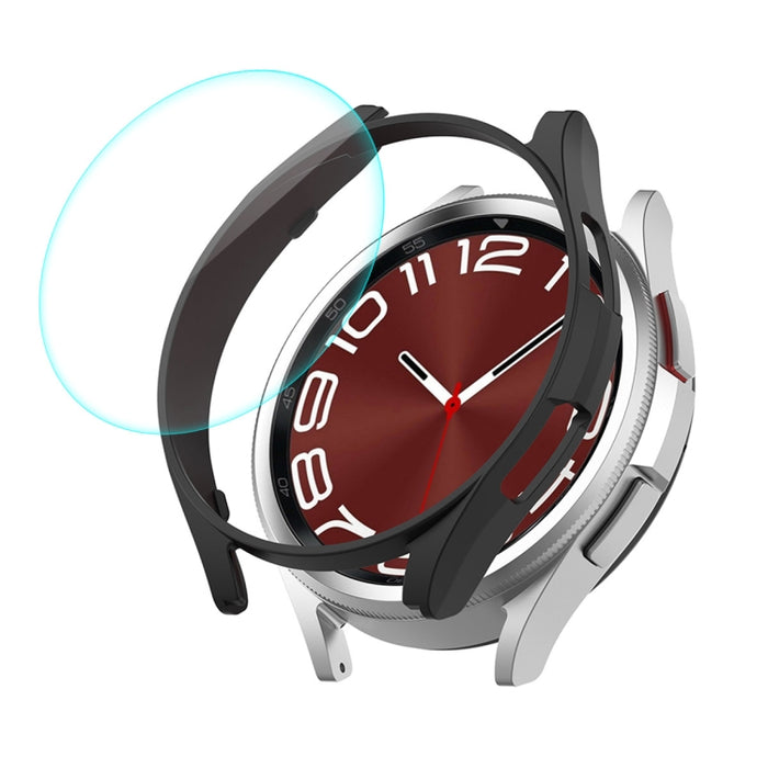 ENKAY Hat-Prince Electroplated Hard PC Case + 0.2mm 9H Glass Screen Protector, For Samsung Galaxy Watch6 Classic 47mm, For Samsung Galaxy Watch6 44mm, For Samsung Galaxy Watch6 40mm