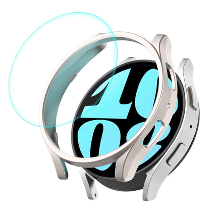 ENKAY Hat-Prince Electroplated Hard PC Case + 0.2mm 9H Glass Screen Protector, For Samsung Galaxy Watch6 Classic 47mm, For Samsung Galaxy Watch6 44mm, For Samsung Galaxy Watch6 40mm