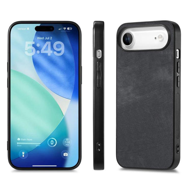 Vintage Leather PC Back Cover Phone Case, For iPhone Air, For iPhone 16 Pro Max, For iPhone 16 Pro, For iPhone 16 Plus