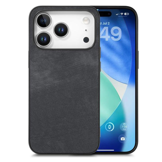 Vintage Leather PC Back Cover Phone Case, For iPhone 17 Pro Max, For iPhone 17 Pro, For iPhone 17, For iPhone Air