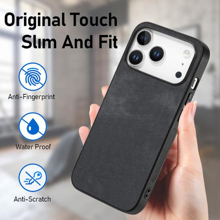 Vintage Leather PC Back Cover Phone Case, For iPhone 17 Pro Max, For iPhone 17 Pro, For iPhone 17, For iPhone Air