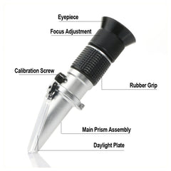 RZ117 Optical Brix Meter Handheld High Concentration Brix Meter Honey Sugar Meter 0-90 Range