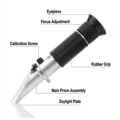 RZ120 Genuine Refractometer Beer Brix Wort Sugar Alcohol Specific Gravity Handheld Tool Hydrometer