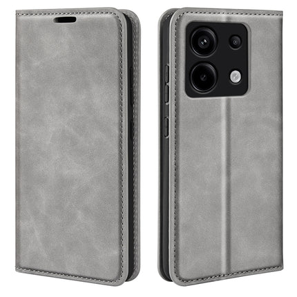 Retro-skin Magnetic Suction Leather Phone Case, For Xiaomi Redmi Note 13 5G, For Xiaomi Redmi 13C, For Xiaomi Redmi Note 13 Pro+, For Xiaomi Redmi Note 13 Pro 5G