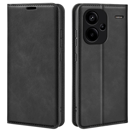 Retro-skin Magnetic Suction Leather Phone Case, For Xiaomi Redmi Note 13 5G, For Xiaomi Redmi 13C, For Xiaomi Redmi Note 13 Pro+, For Xiaomi Redmi Note 13 Pro 5G