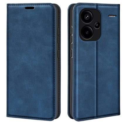 Retro-skin Magnetic Suction Leather Phone Case, For Xiaomi Redmi Note 13 5G, For Xiaomi Redmi 13C, For Xiaomi Redmi Note 13 Pro+, For Xiaomi Redmi Note 13 Pro 5G