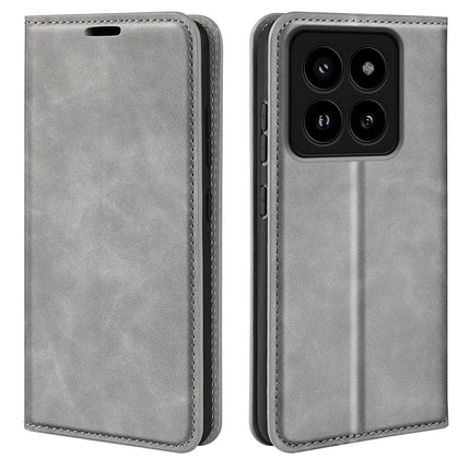 Retro-skin Magnetic Suction Leather Phone Case, For Xiaomi Redmi K70E, For Xiaomi 14 Ultra, For Xiaomi 14 Pro, For Xiaomi 14