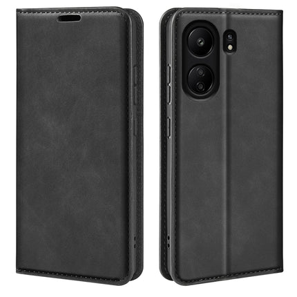 Retro-skin Magnetic Suction Leather Phone Case, For Xiaomi Redmi Note 13 5G, For Xiaomi Redmi 13C, For Xiaomi Redmi Note 13 Pro+, For Xiaomi Redmi Note 13 Pro 5G