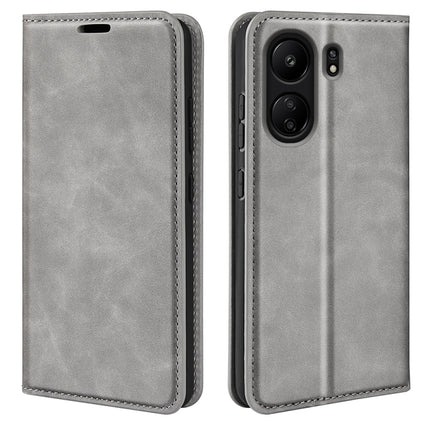 Retro-skin Magnetic Suction Leather Phone Case, For Xiaomi Redmi Note 13 5G, For Xiaomi Redmi 13C, For Xiaomi Redmi Note 13 Pro+, For Xiaomi Redmi Note 13 Pro 5G