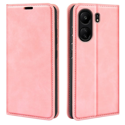 Retro-skin Magnetic Suction Leather Phone Case, For Xiaomi Redmi Note 13 5G, For Xiaomi Redmi 13C, For Xiaomi Redmi Note 13 Pro+, For Xiaomi Redmi Note 13 Pro 5G