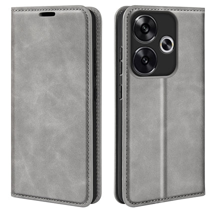 Retro-skin Magnetic Suction Leather Phone Case, For Xiaomi Redmi Turbo 3, For Xiaomi Redmi A3, For Xiaomi Redmi Note 13 Pro 4G, For Xiaomi Redmi Note 13 4G