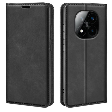 Retro-skin Magnetic Suction Leather Phone Case, For Xiaomi Redmi Note 14 5G, For Xiaomi Redmi Note 14 Pro+ 5G, For Xiaomi Redmi Note 14 Pro 5G, For Xiaomi 14T Pro