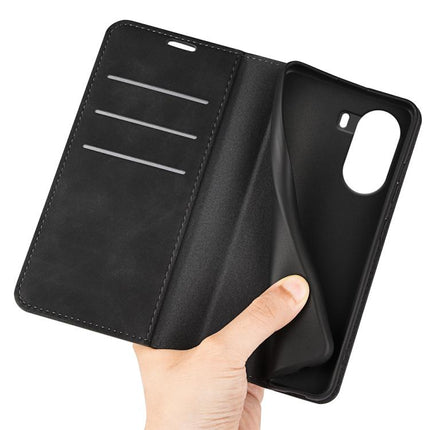Retro-skin Magnetic Suction Leather Phone Case, For Xiaomi Poco X7 Pro, For Xiaomi Poco M7 Pro 5G, For Xiaomi Redmi Note 14 Pro 4G, For Redmi Note 14 4G 163.25mm