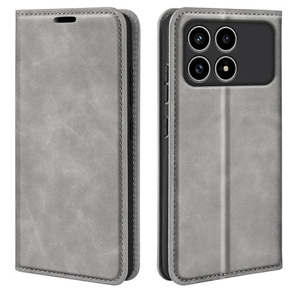 Retro-skin Magnetic Suction Leather Phone Case, For Xiaomi Poco F8 Pro 5G, For Xiaomi 17 Pro Max, For Redmi Note 15 Pro Global 163.6mm, For Xiaomi 17 Pro