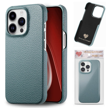 Litchi Oil Edge Leather Back Phone Case, For iPhone 15 Pro, For iPhone 15 Plus