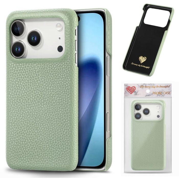 Litchi Oil Edge Leather Back Phone Case, For iPhone 18 Pro, For iPhone 15 Pro Max