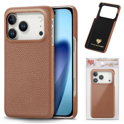 Litchi Oil Edge Leather Back Phone Case, For iPhone 18 Pro, For iPhone 15 Pro Max