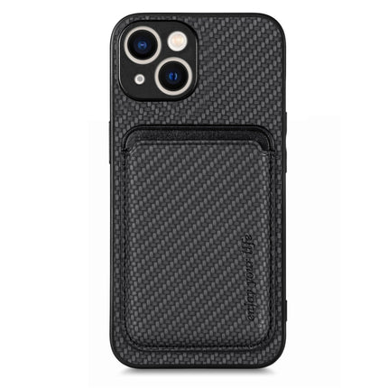 Carbon Fiber Leather Card Magsafe Phone Case, For iPhone 15