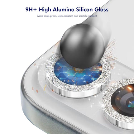 ENKAY Hat-Prince Glitter Rear Lens Aluminium Alloy Tempered Glass Film, For iPhone 17 Pro / 17 Pro Max, For iPhone 17, For iPhone Air