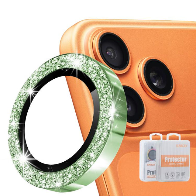 ENKAY Hat-Prince Glitter Rear Lens Aluminium Alloy Tempered Glass Film, For iPhone 17 Pro / 17 Pro Max, For iPhone 17, For iPhone Air