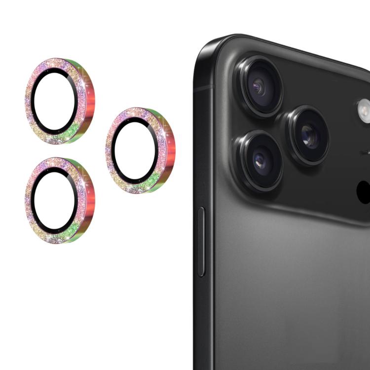 ENKAY Hat-Prince Glitter Rear Lens Aluminium Alloy Tempered Glass Film, For iPhone 17 Pro / 17 Pro Max, For iPhone 17, For iPhone 17 Air
